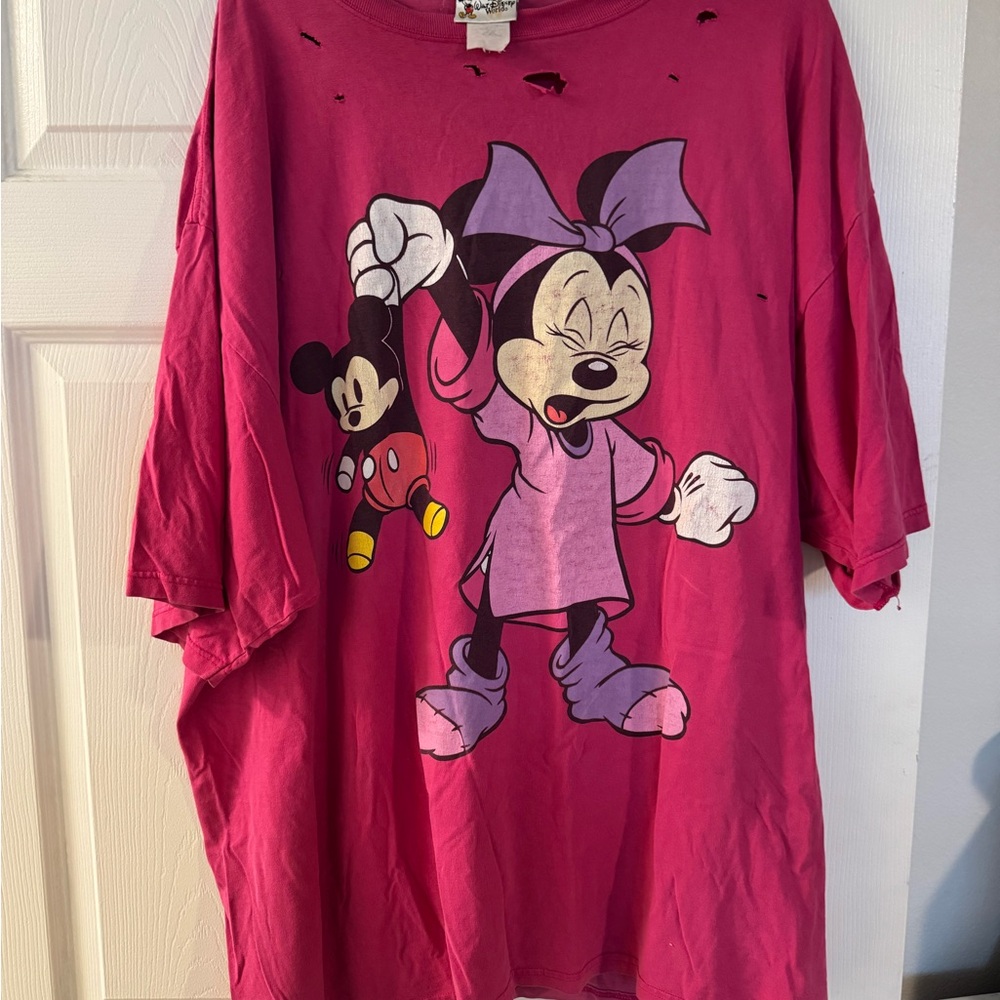 Disney Pink Cartoon Character Short Sleeve Tee